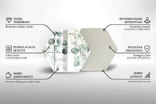 Tábua para corte Plantas pintadas