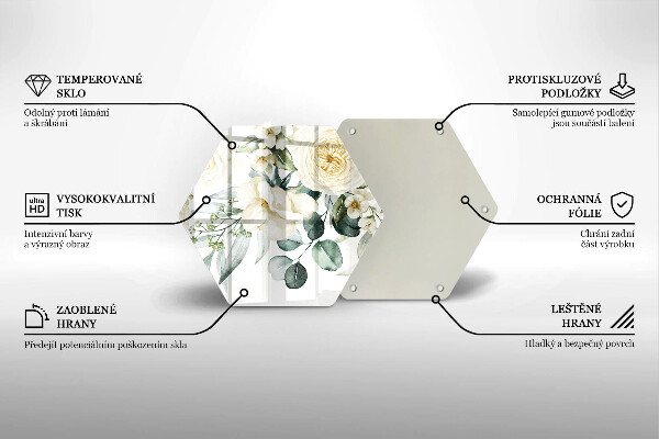 Tábua corte Flores em aquarela