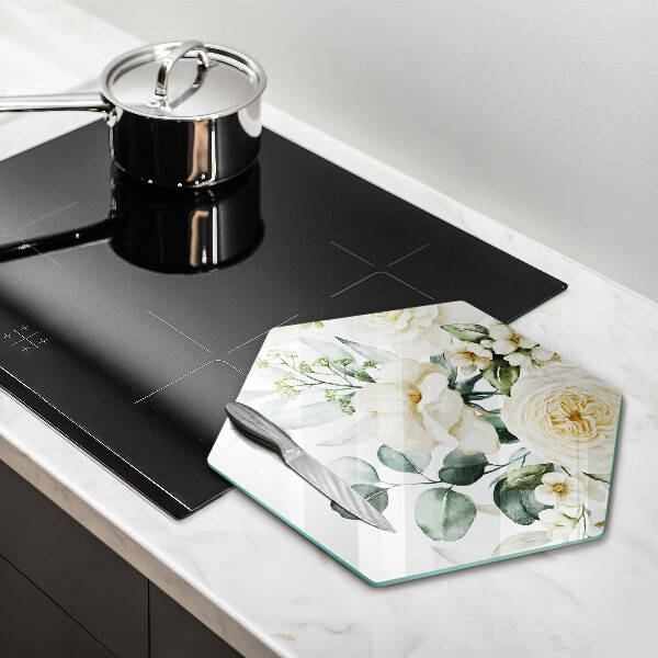 Tábua corte Flores em aquarela