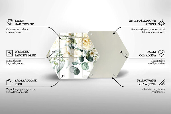 Tábua corte Flores em aquarela