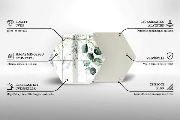 Tábua para cozinha Plantas em aquarela