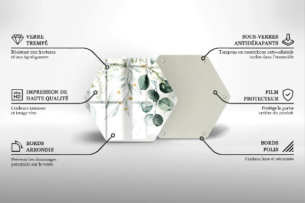 Tábua para cozinha Plantas em aquarela