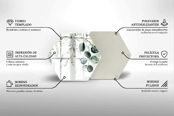 Tábua para cozinha Plantas em aquarela