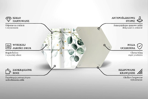 Tábua para cozinha Plantas em aquarela