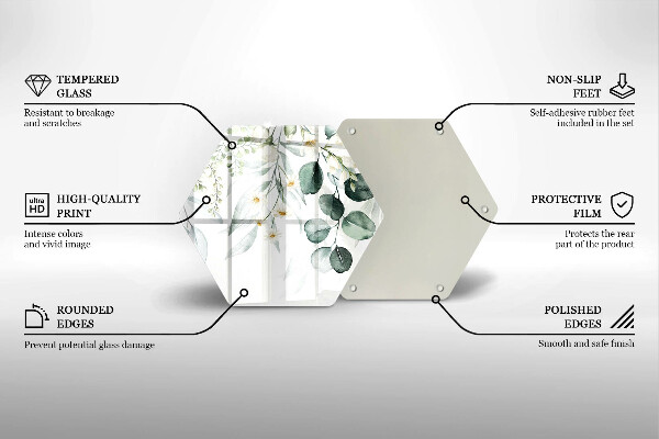 Tábua para cozinha Plantas em aquarela