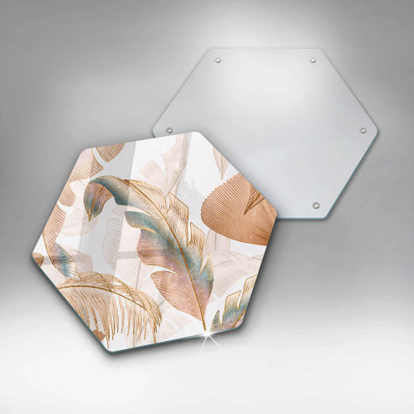 Tábua cozinha Penas e folhas Boho