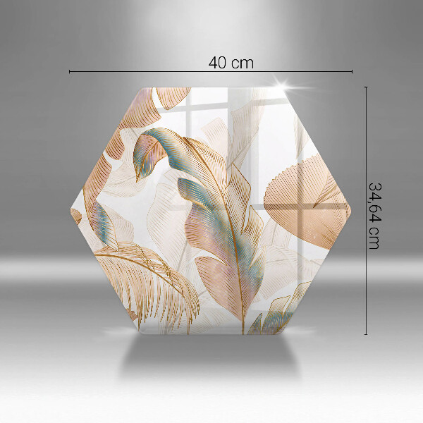 Tábua cozinha Penas e folhas Boho