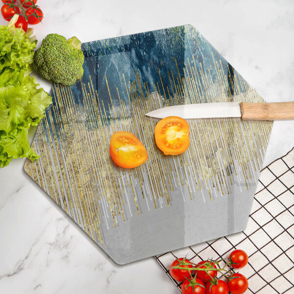 Tábua de cortar de vidro Abstração do designer