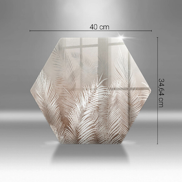 Tábua de corte de vidro Vegetação de folhagem Boho