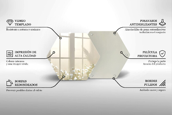 Tábua de cortar alimentos Flores boho de Gypsophila