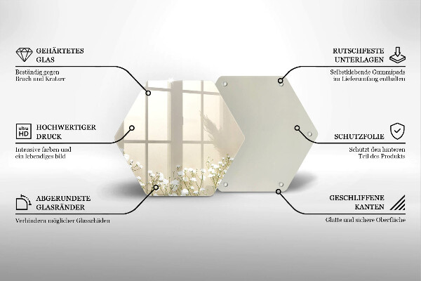 Tábua de cortar alimentos Flores boho de Gypsophila