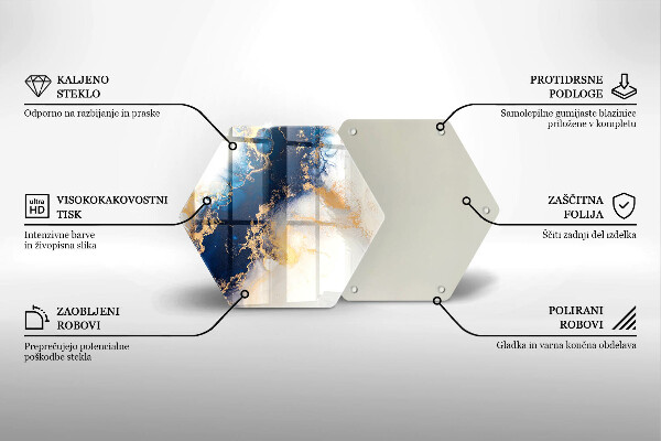 Tábua corte Abstração com azul