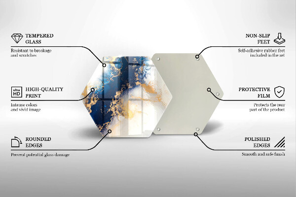 Tábua corte Abstração com azul