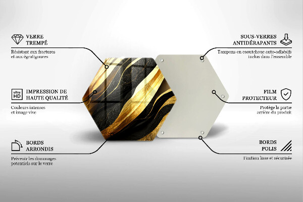 Tábua de cortar de vidro Abstração elegante