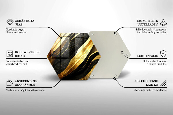 Tábua de cortar de vidro Abstração elegante