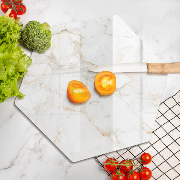 Tábua de corte de vidro Pedra de mármore elegante