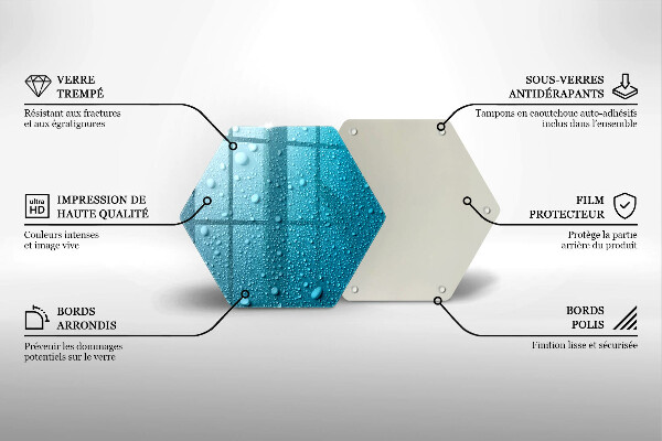 Tábua de cortar alimentos Gotas de água