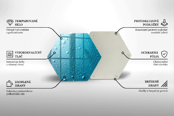 Tábua de cortar alimentos Gotas de água