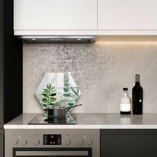 Tábua de vidro Ilustração de folhas de plantas