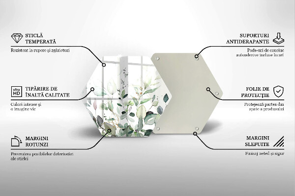 Tábua para cozinha Plantas em aquarela