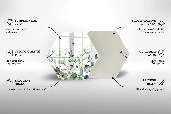 Tábua para cozinha Plantas em aquarela