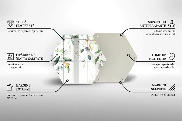 Tábua cozinha Folhas de aquarela