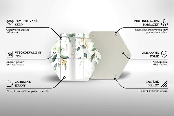 Tábua cozinha Folhas de aquarela