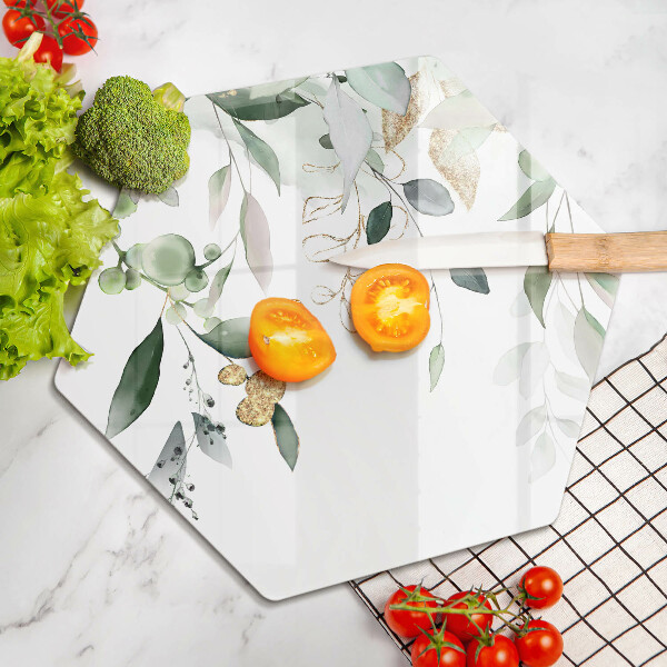 Tábua cozinha Folhas de aquarela