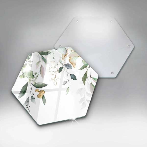 Tábua cozinha Folhas de aquarela