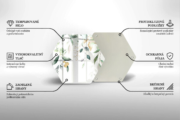 Tábua cozinha Folhas de aquarela