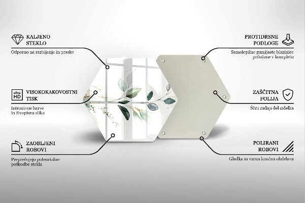 Tábua de cortar Folhas de aquarela