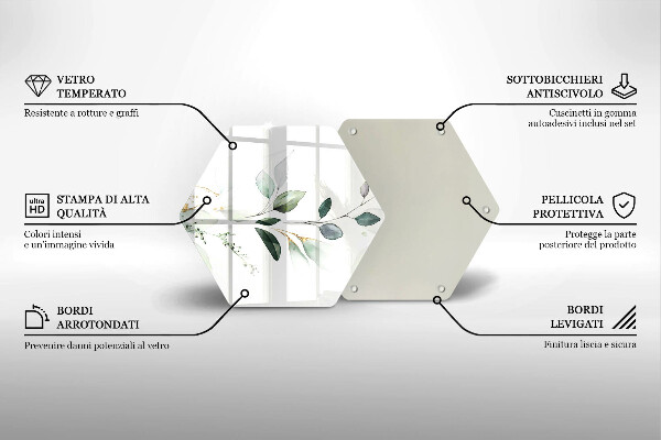 Tábua de cortar Folhas de aquarela