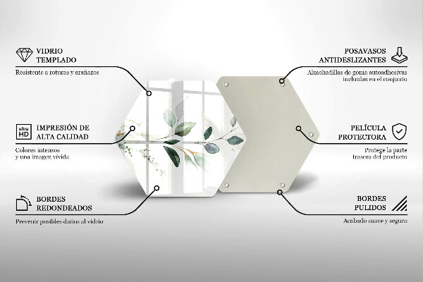 Tábua de cortar Folhas de aquarela