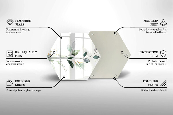Tábua de cortar Folhas de aquarela