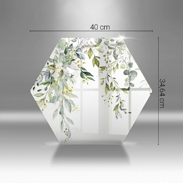 Tábua de cortar alimentos Folhas e flores decorativas