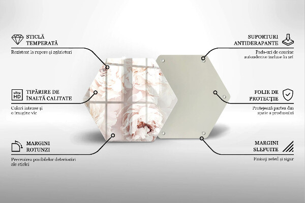 Tábua cozinha Peônias pastéis