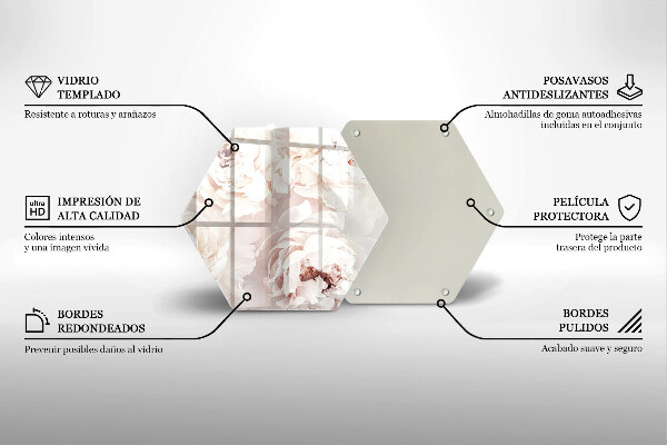 Tábua cozinha Peônias pastéis