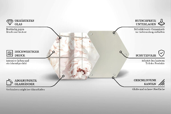 Tábua cozinha Peônias pastéis