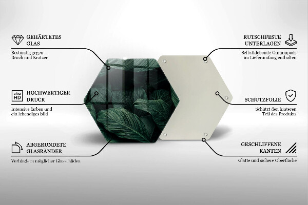 Tábua de cortar Folhas escuras