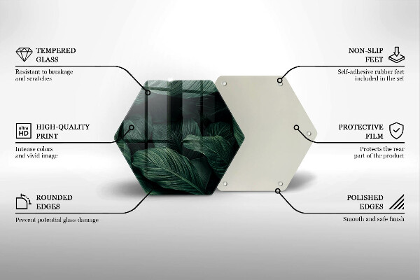Tábua de cortar Folhas escuras