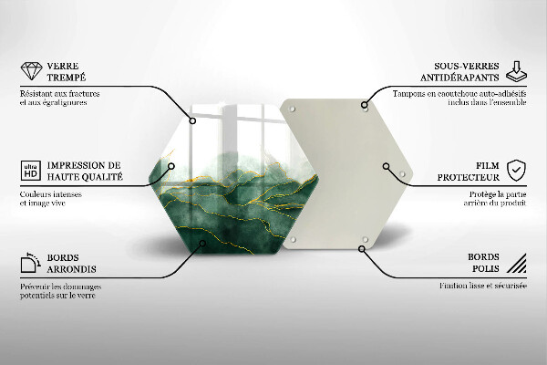 Tábua de cortar de vidro Natureza abstrata