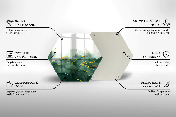 Tábua de cortar de vidro Natureza abstrata