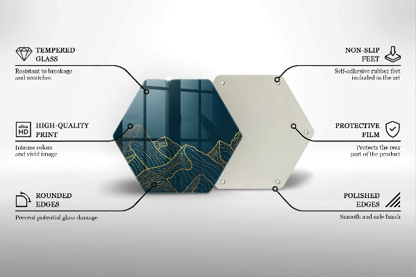 Tábua cozinha Montanhas abstratas