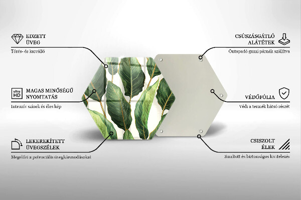 Tábua de cortar alimentos Folhas de bananeira