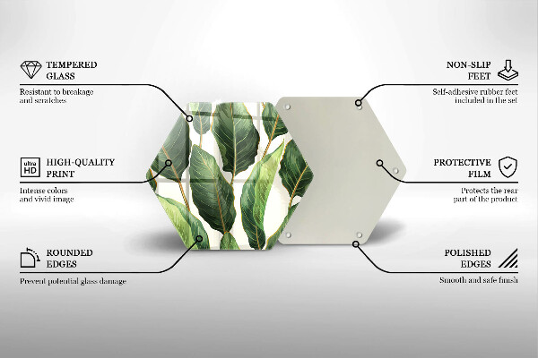 Tábua de cortar alimentos Folhas de bananeira