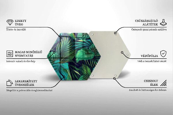 Tábua para corte Ilustração de folhas da selva