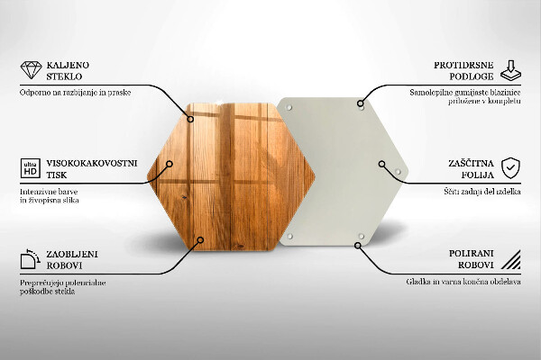 Tábua de cortar de vidro Tábuas de madeira