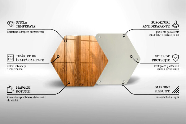 Tábua de cortar de vidro Tábuas de madeira