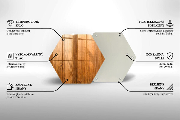 Tábua de cortar de vidro Tábuas de madeira