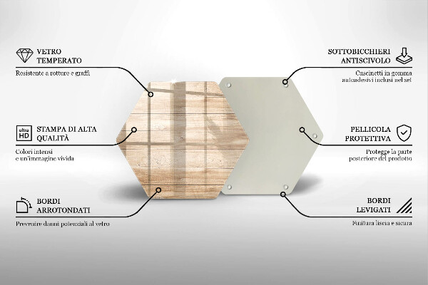 Tábua de cortar de vidro Tábuas de madeira